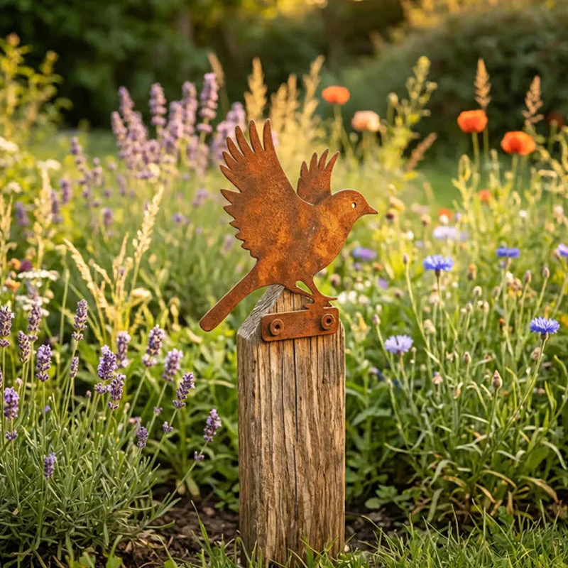 Hawthorne™ – Weathered Corten Steel Bird Silhouettes – Set of 5 Garden Decor + 50% OFF - Image 9