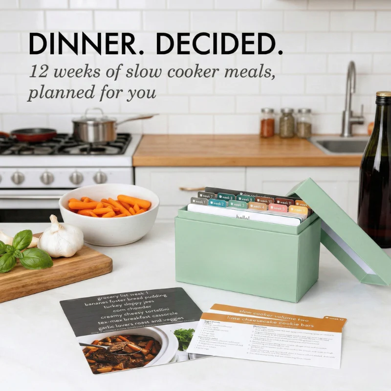 Hearthwell™ – 12-Week Slow Cooker Meal Planning Kit with 103 Photo Recipe Cards & Reusable Grocery Lists + 50% OFF - Image 3