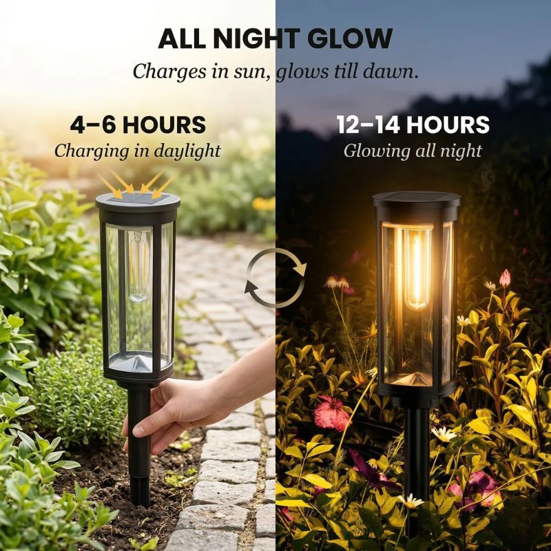 Hearthwick™ – Retro Solar Pathway Lights, 12-14Hr Glow, IP65 Waterproof, 8-Pack + 50% OFF - Image 3