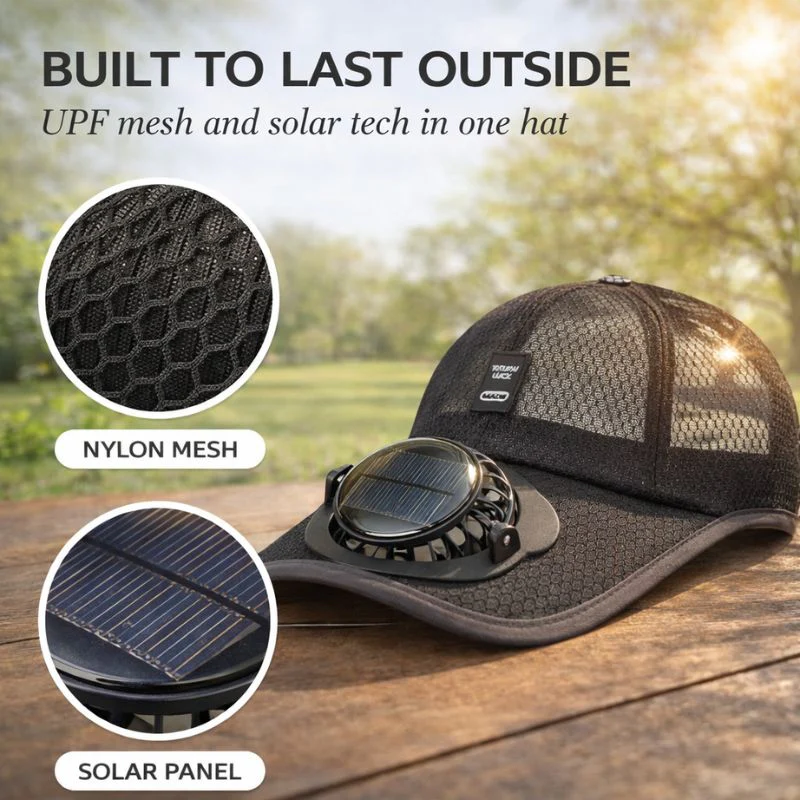 Heliowave™ – Solar-Powered Cooling Fan Baseball Cap with UPF50+ Sun Protection + 50% OFF - Image 4