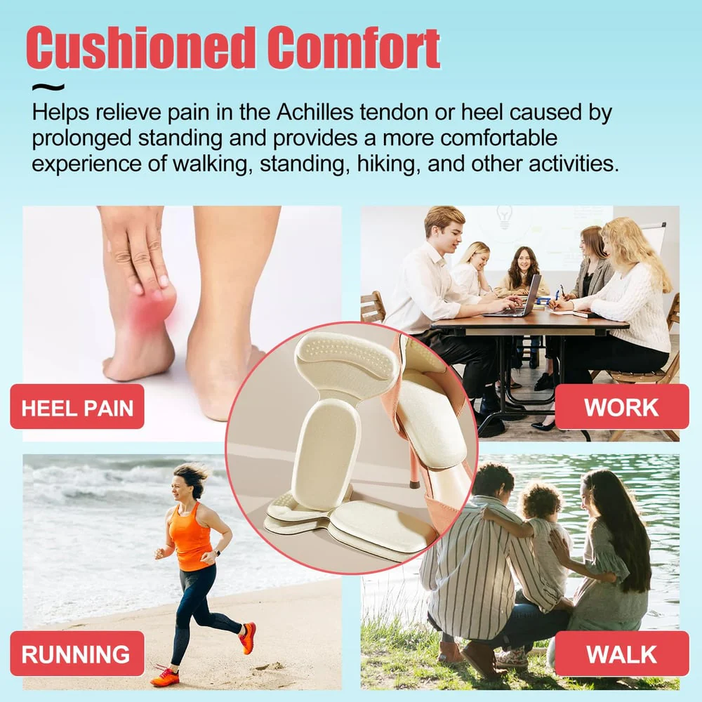 Hushstep™ – Cushioned Anti-Slip Heel Liners & Forefoot Pads + 1+1 FREE - Image 4