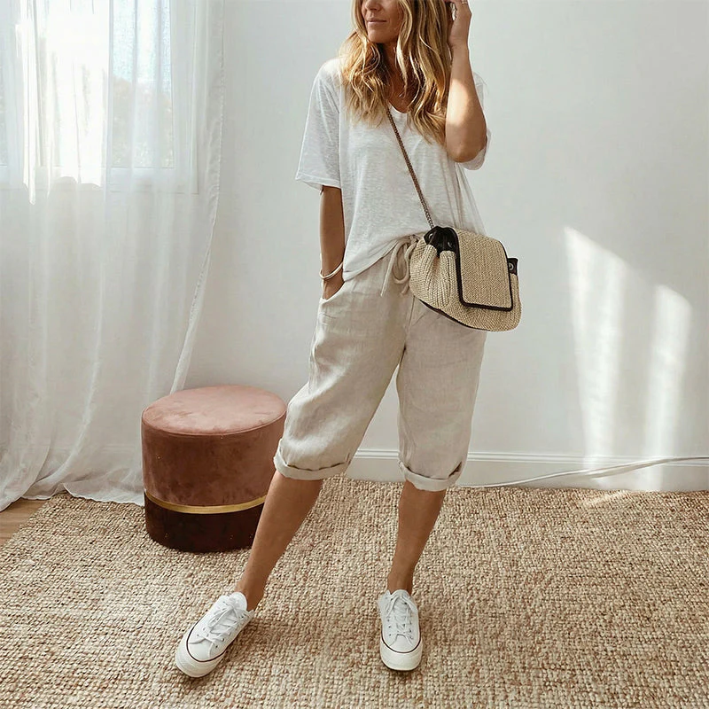 Linwood™ – Breathable Cotton-Linen Capris with Drawstring Waist & Deep Pockets + 50% OFF - Image 10