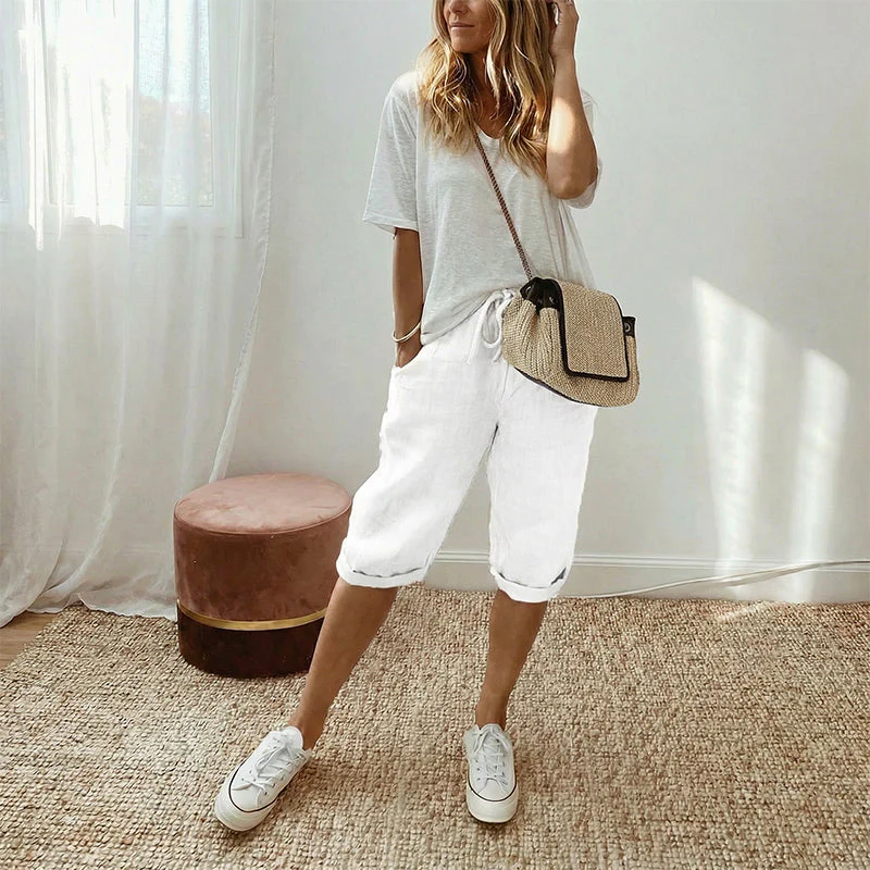 Linwood™ – Breathable Cotton-Linen Capris with Drawstring Waist & Deep Pockets + 50% OFF - Image 11