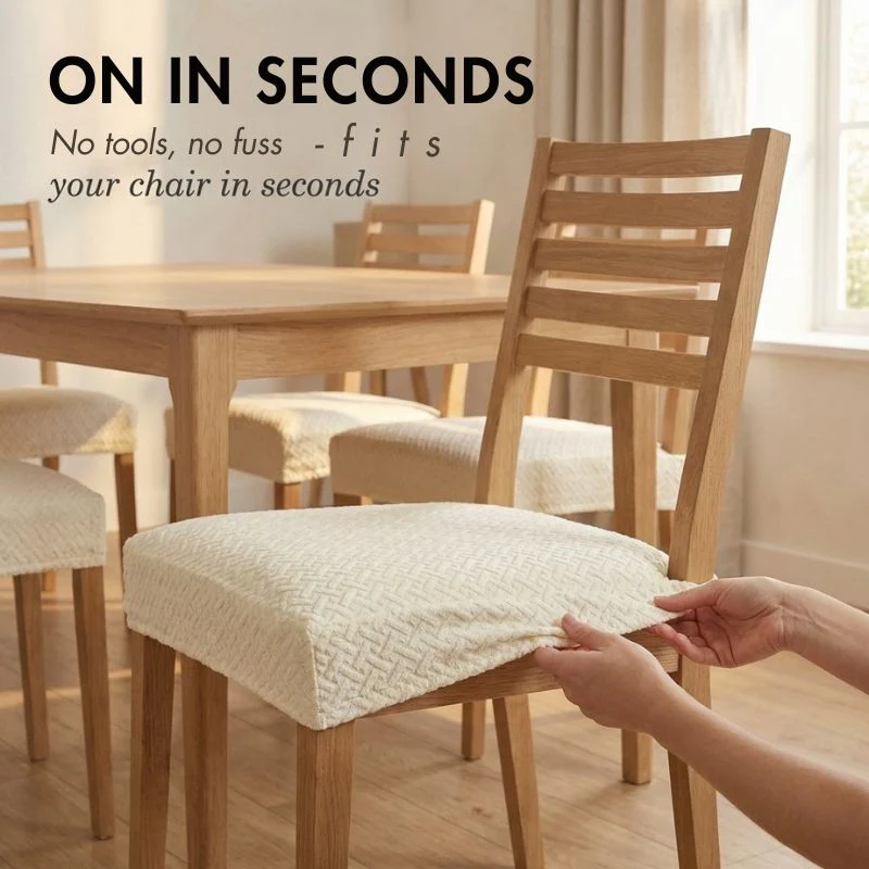 Loomfield™ – Waterproof Stretch Jacquard Dining Chair Seat Cover + 50% OFF - Image 3