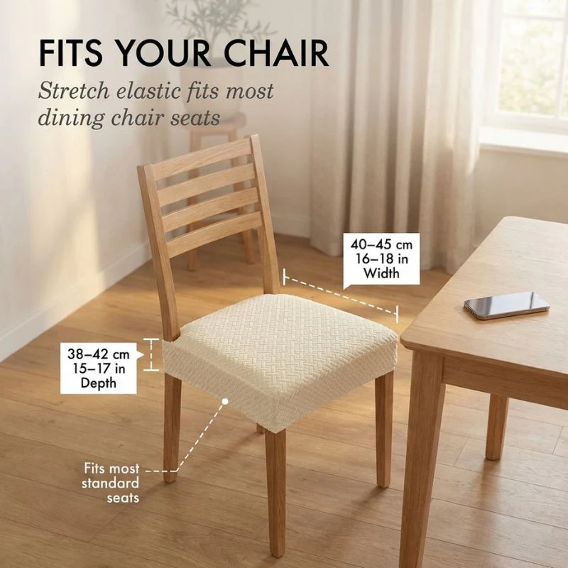 Loomfield™ – Waterproof Stretch Jacquard Dining Chair Seat Cover + 50% OFF - Image 5