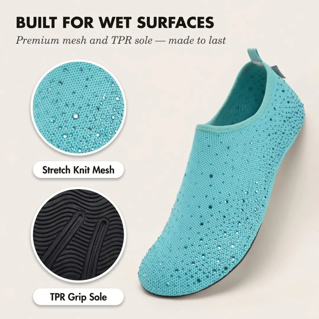 Lumara™ – Rhinestone Sparkle Barefoot Water Shoes for Women | Beach, Travel & Indoor Slip-On +50% OFF - Image 5