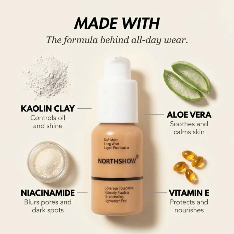 Lumara™ – Soft Matte, Full Coverage, Oil-Controlling Liquid Foundation + 50% OFF - Image 3