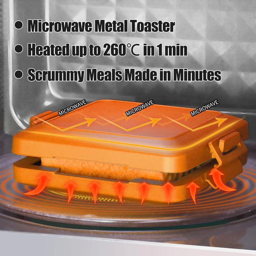 Microwave Toastie Sandwich Maker - Crispy Toasties in Minutes - 50% OFF - Image 7