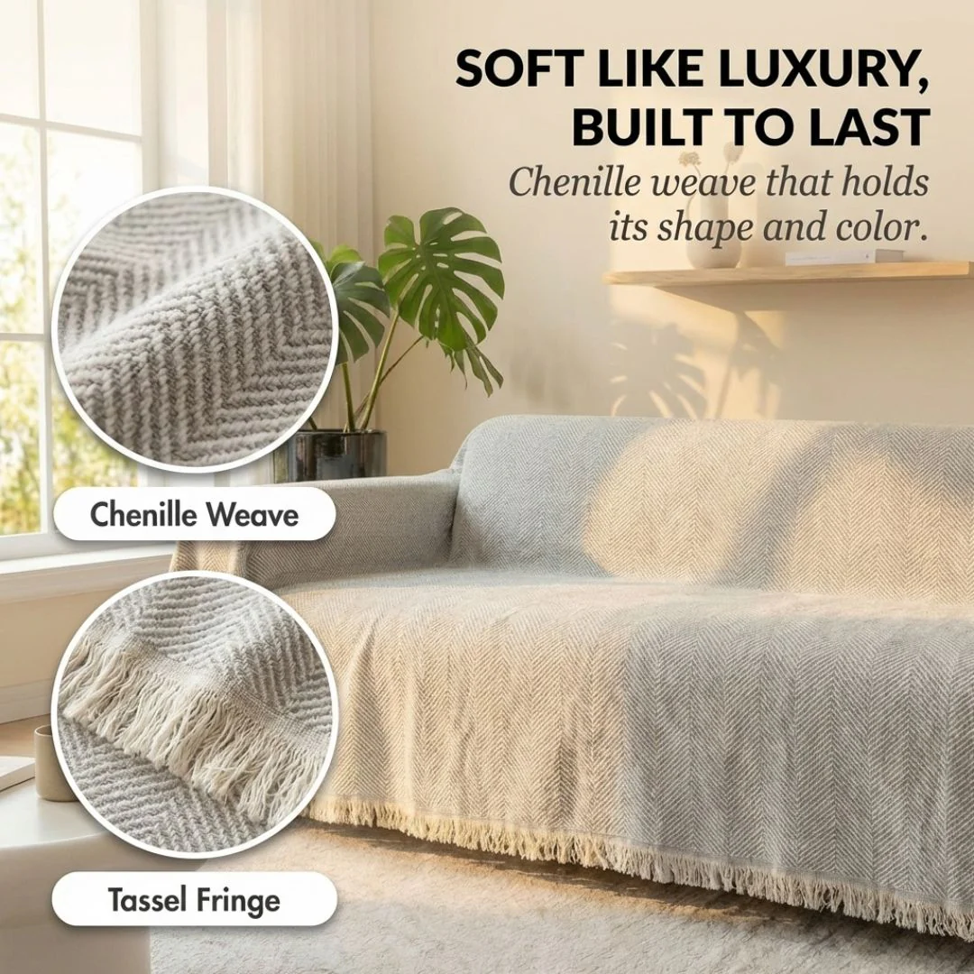 Nestwell™ – Scratch-Resistant Chenille Sofa Blanket & Washable Couch Cover + 50% OFF - Image 3