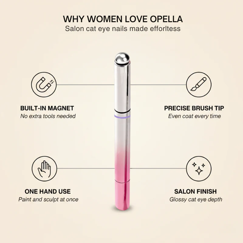 Opella™ – 6-in-1 Cat Eye Nail Gel Pen with Built-In Magnet + 1+1 FREE - Image 2