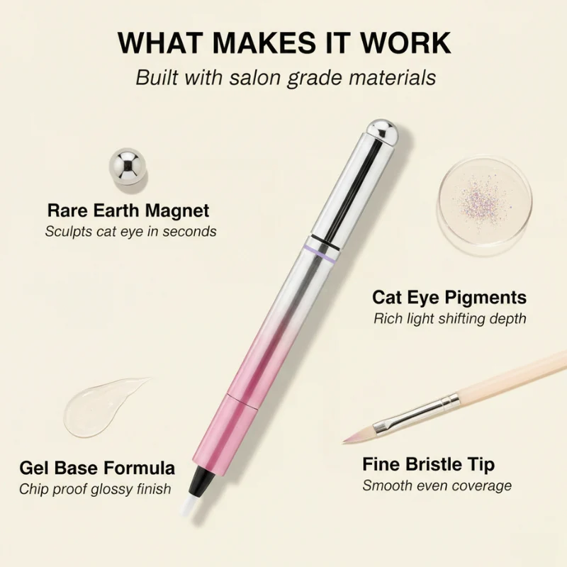 Opella™ – 6-in-1 Cat Eye Nail Gel Pen with Built-In Magnet + 1+1 FREE - Image 3