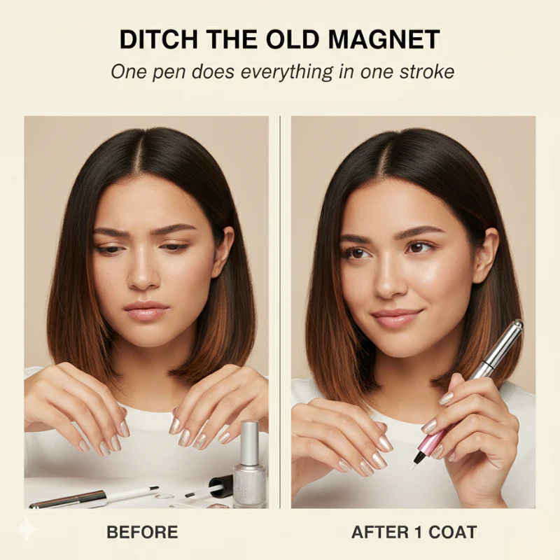 Opella™ – 6-in-1 Cat Eye Nail Gel Pen with Built-In Magnet + 1+1 FREE - Image 4