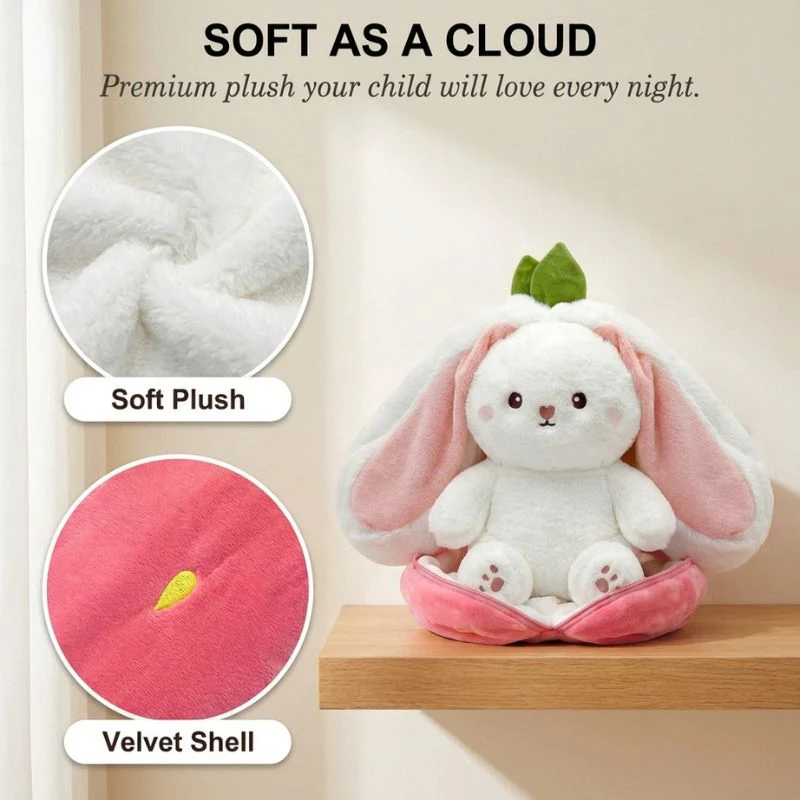 PeekBloom™ – 3-in-1 Transform Strawberry Bunny Plush Toy + 50% OFF - Image 5