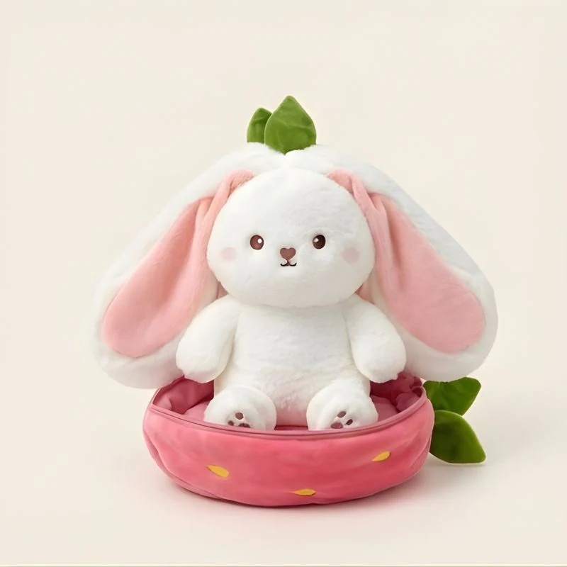 PeekBloom™ – 3-in-1 Transform Strawberry Bunny Plush Toy + 50% OFF - Image 8