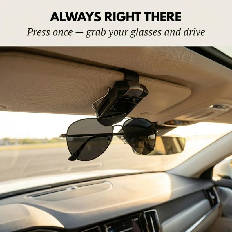 Perch™ – One-Touch Magnetic Sunglasses Holder Clip for Car Sun Visor + 1+1 FREE - Image 3