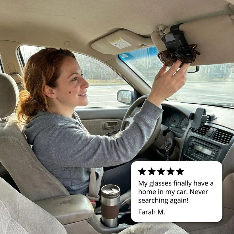 Perch™ – One-Touch Magnetic Sunglasses Holder Clip for Car Sun Visor + 1+1 FREE - Image 6
