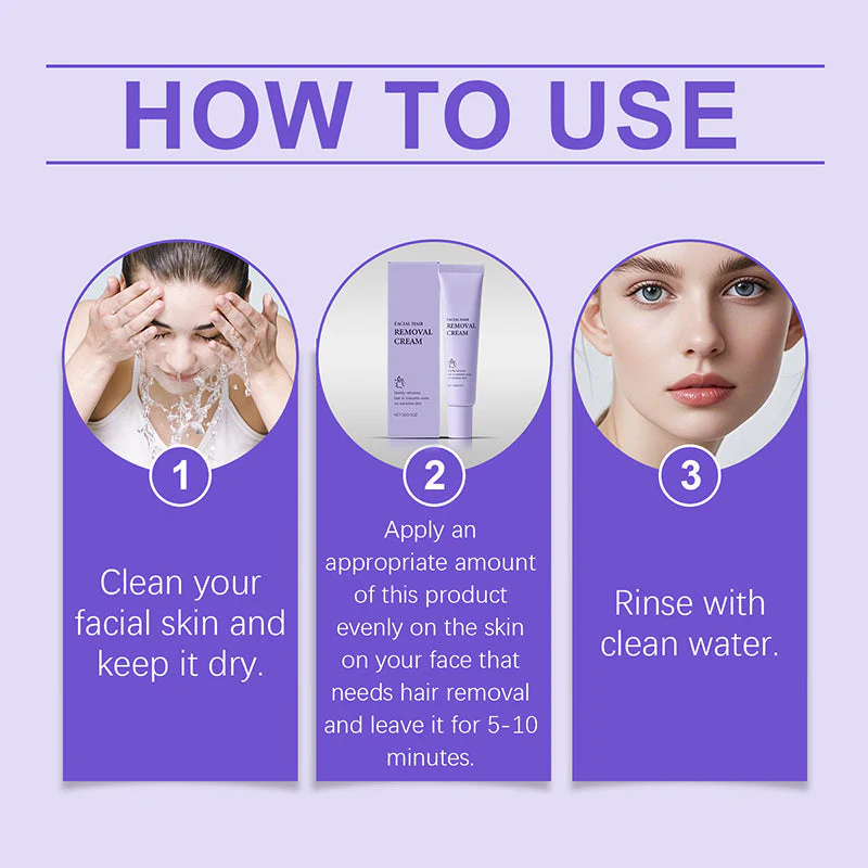 Petalune™ – Gentle Painless Facial Hair Removal Cream with Shea Butter & Centella + 1+1 FREE - Image 7