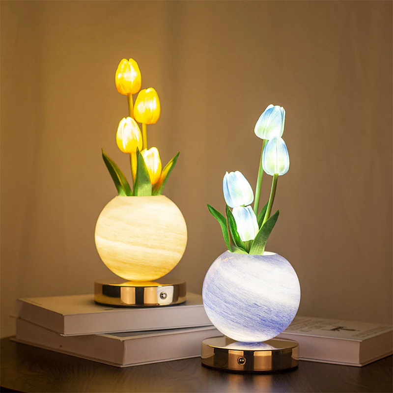 Petalune™ – Glass Globe Tulip Bouquet Night Light with Soft Warm Glow + 50% OFF - Image 2