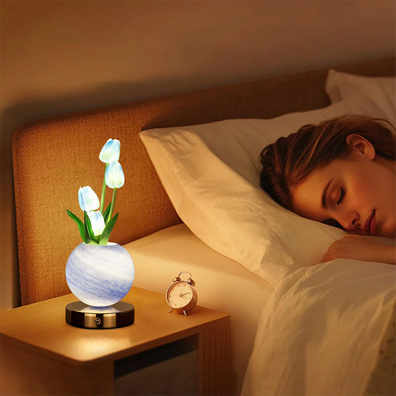 Petalune™ – Glass Globe Tulip Bouquet Night Light with Soft Warm Glow + 50% OFF - Image 3