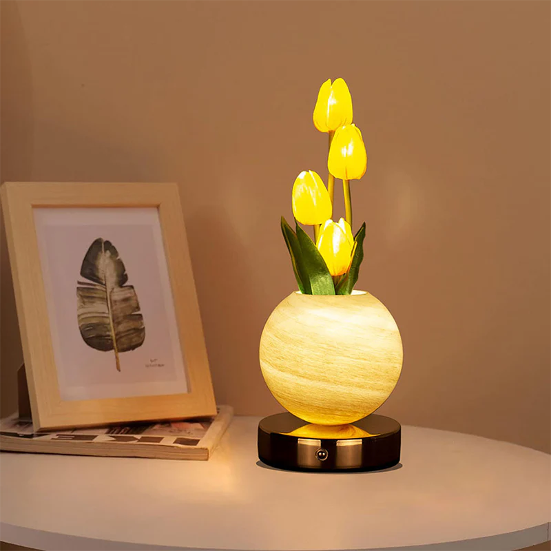 Petalune™ – Glass Globe Tulip Bouquet Night Light with Soft Warm Glow + 50% OFF - Image 4