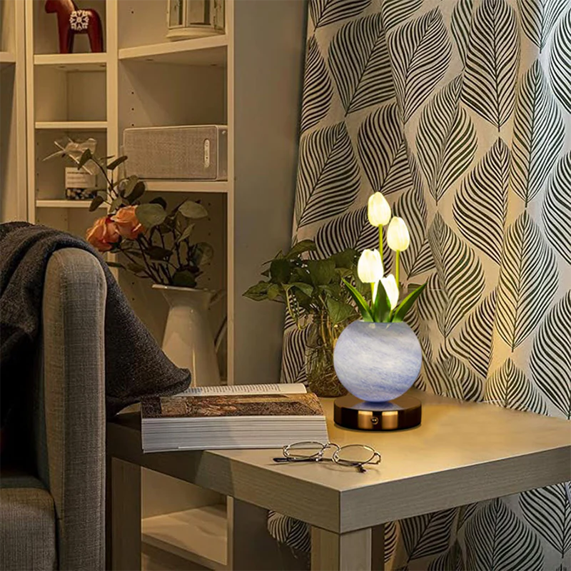 Petalune™ – Glass Globe Tulip Bouquet Night Light with Soft Warm Glow + 50% OFF - Image 5
