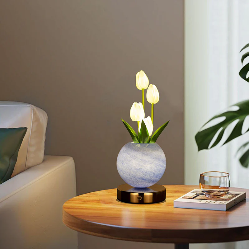Petalune™ – Glass Globe Tulip Bouquet Night Light with Soft Warm Glow + 50% OFF - Image 6