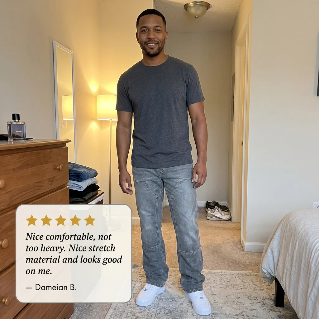 Rivett™ – Stacked Flared Carpenter Denim Men's Jeans + 50% OFF - Image 7