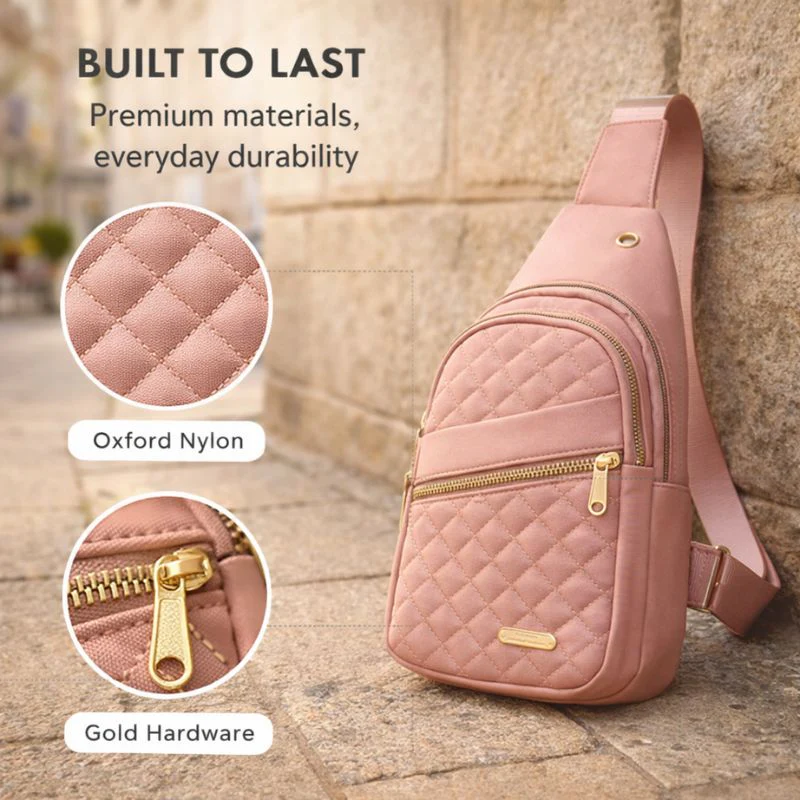 Roamwell™ – Quilted Crossbody Sling Bag for Women | Waterproof, Multi-Pocket, Adjustable Strap + 50% OFFF - Image 4