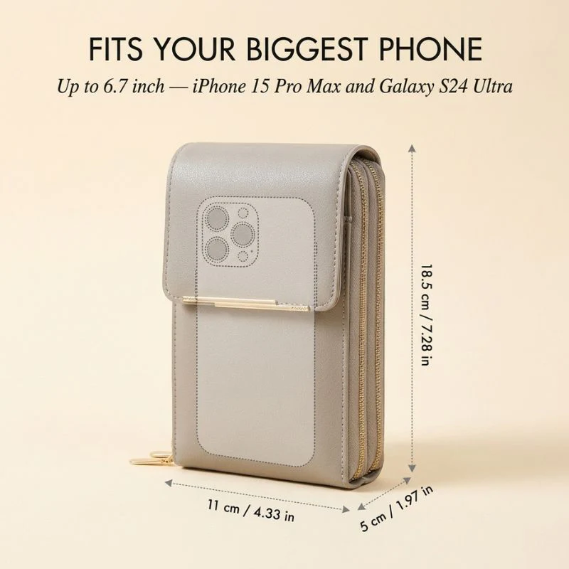 Roamwell™ – Touchscreen Window, RFID-Safe, 2-in-1 Crossbody Phone Bag for Women + 50% OFF - Image 4