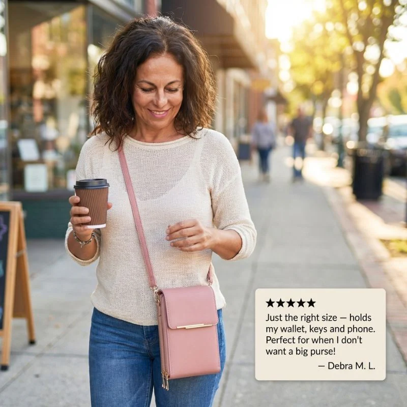 Roamwell™ – Touchscreen Window, RFID-Safe, 2-in-1 Crossbody Phone Bag for Women + 50% OFF - Image 5