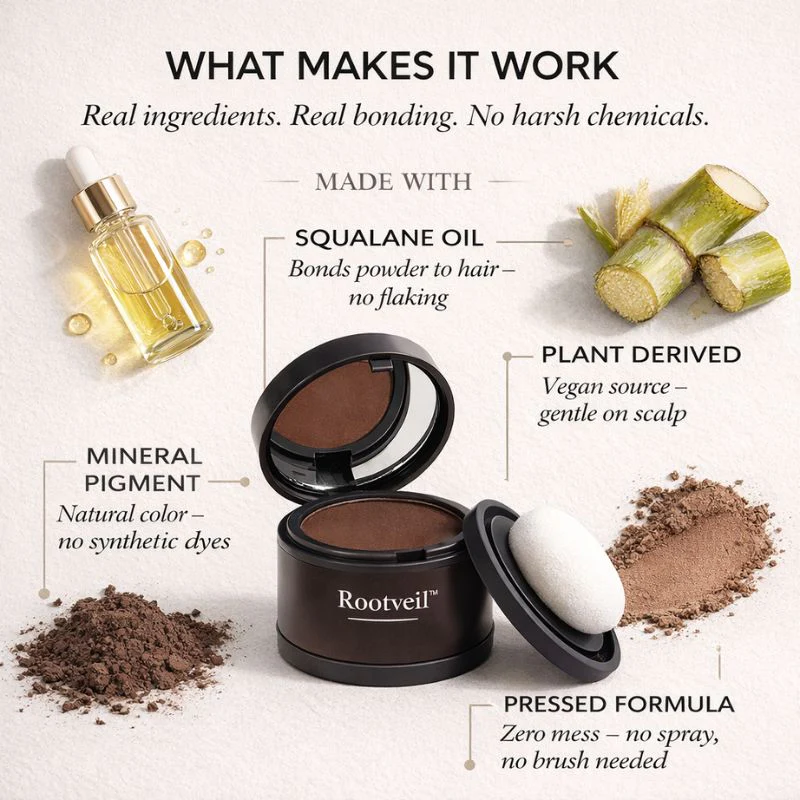 Rootveil™ – Instant Root Cover & Grey Touch-Up Powder with Built-In Mirror + 50% OFF - Image 3