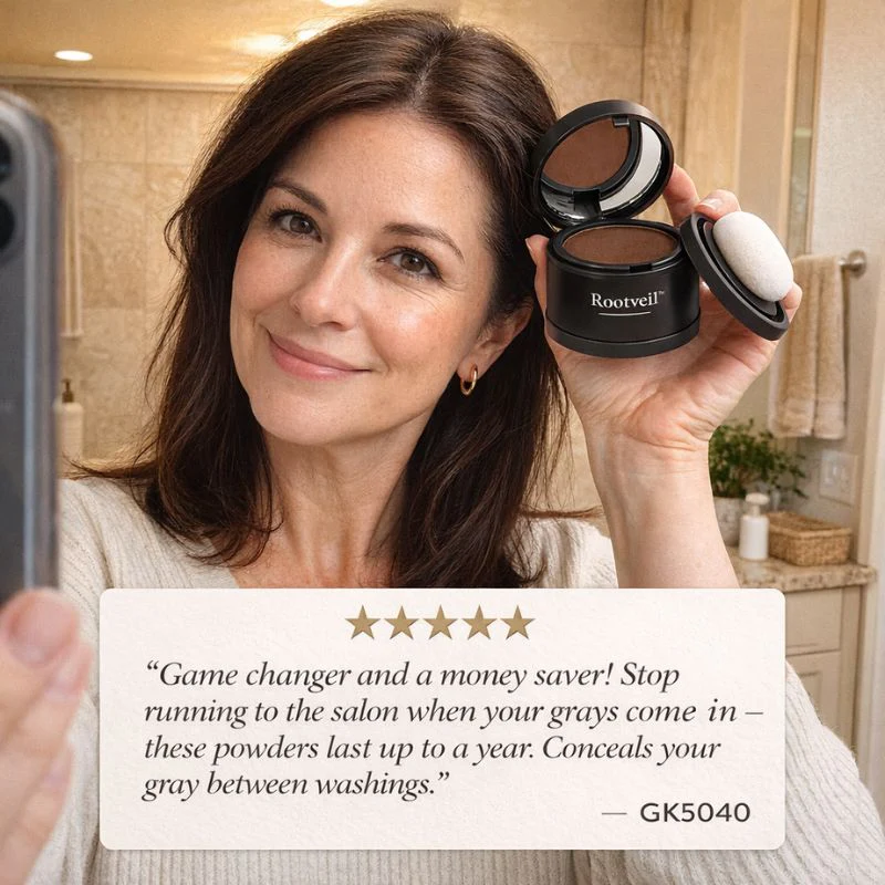 Rootveil™ – Instant Root Cover & Grey Touch-Up Powder with Built-In Mirror + 50% OFF - Image 5