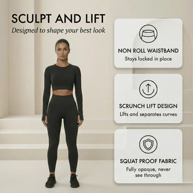 Sculvana™ – Seamless Scrunch High-Waisted Sculpting Leggings + 50% OFF - Image 4