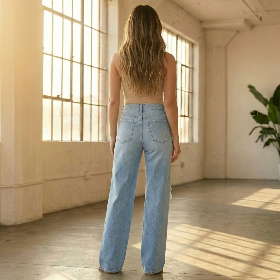 Selvedge™ – High-Waist Wide-Leg Distressed Jeans for Women + 50% OFF - Image 3