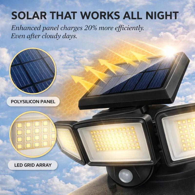 Sentrex™ – Solar Motion Security Light with 270° Coverage & 3 Modes + 50% OFF - Image 5