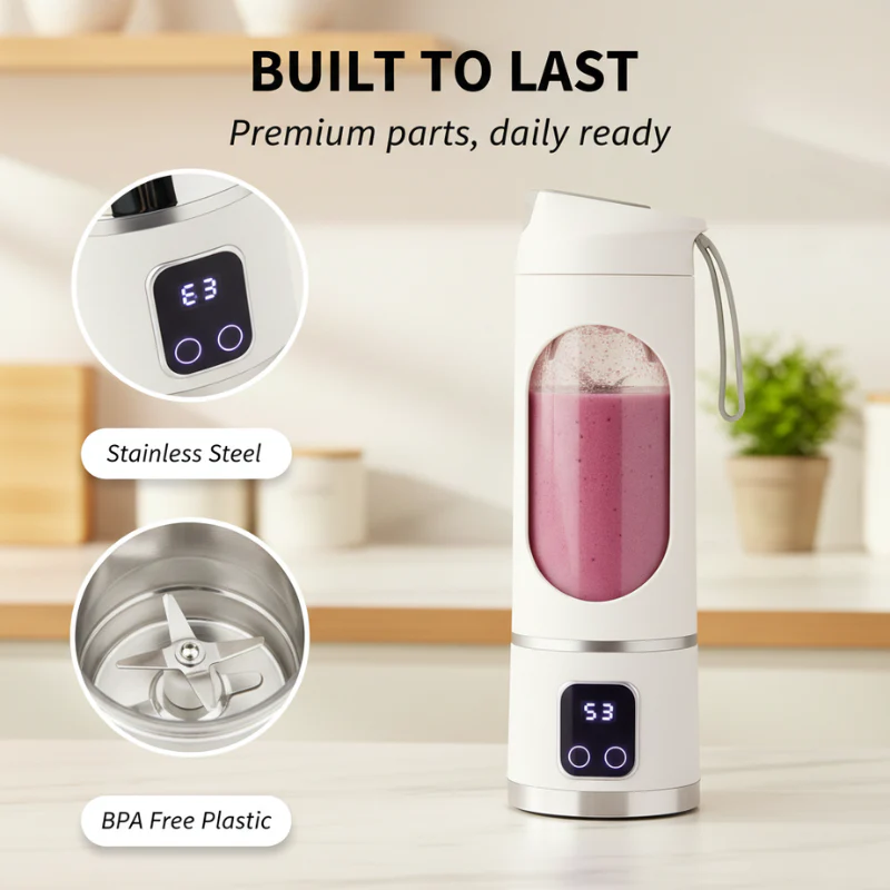 Sipcraft™ – Portable USB Rechargeable Blender with Digital Display (450ml) + 50% OFF - Image 5