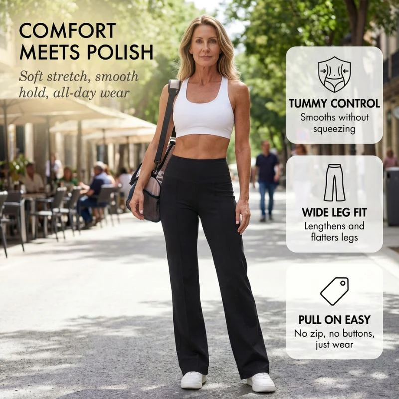 Sloane™ – High Waist Wide Leg Tummy Control Pants + 50% OFF - Image 4