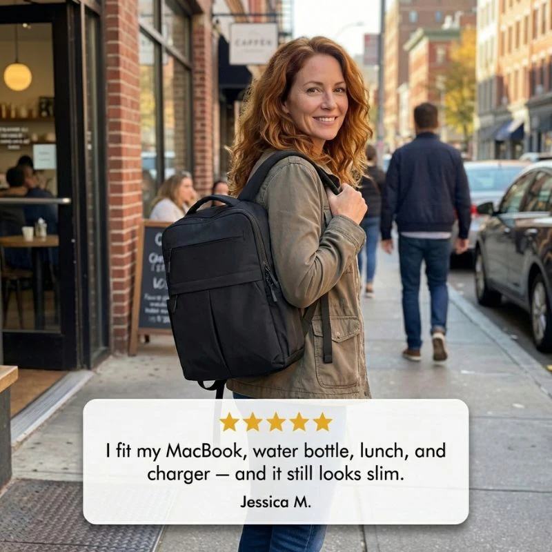 Stowra™ – Slim Mini Backpack with Laptop Compartment & 5-Pocket Organization + 50% OFF - Image 6