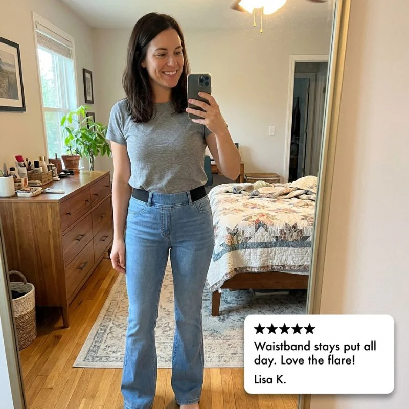 Striden™ – High-Waist Elastic Stretch Flare Denim Jeans + 50% OFF - Image 6