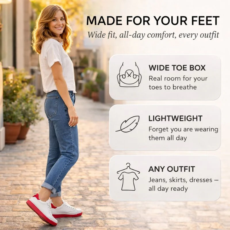 Stryde™ – Wide Toe Box, Lightweight Casual Sneakers for Women + 50%  OFF - Image 4
