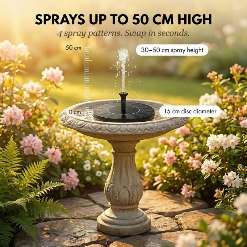 SunPerch™ – Solar Floating Fountain Pump for Bird Baths & Garden Ponds + 50% OFF - Image 5