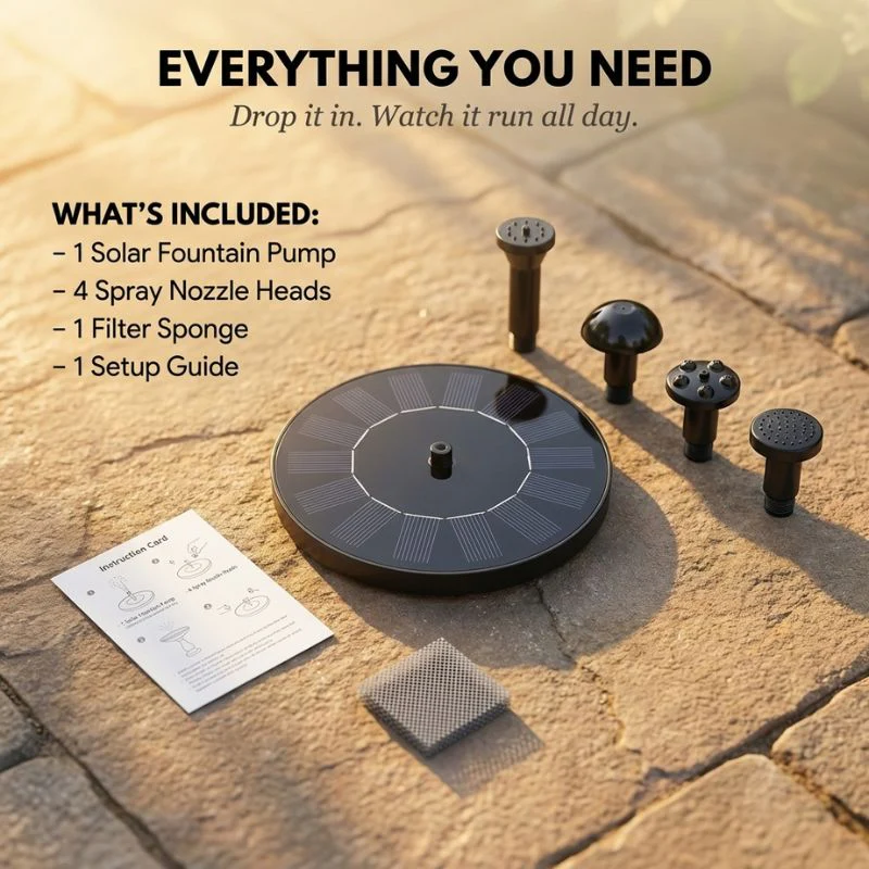 SunPerch™ – Solar Floating Fountain Pump for Bird Baths & Garden Ponds + 50% OFF - Image 6