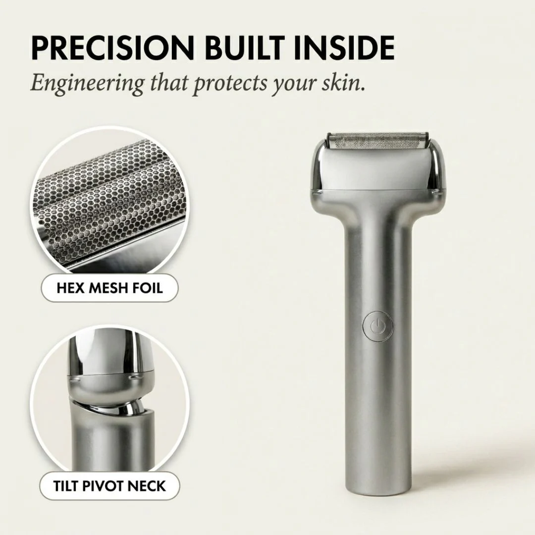 Temper™ – Wide Foil, Tilt Head & IPX6 Rechargeable Electric Shaver for Men + 50% OFF - Image 5