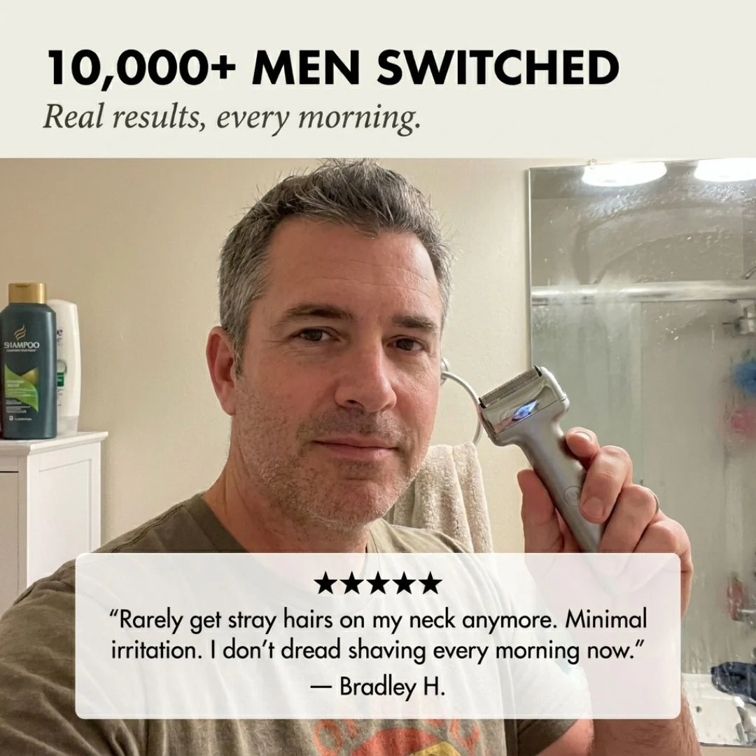 Temper™ – Wide Foil, Tilt Head & IPX6 Rechargeable Electric Shaver for Men + 50% OFF - Image 7