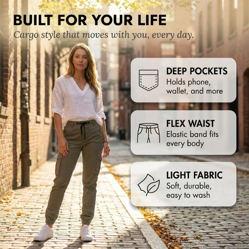 Terrova™ – Flattering Multi-Pocket Cargo Jogger Pants for Women + 50% OFF - Image 4