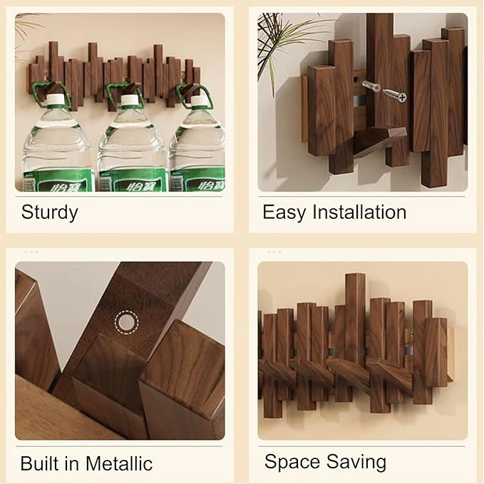 The AuraCoat Piano Rack - Wall-Mounted Wooden Coat Rack with Piano Key Style Design + 50% OFF - Image 12