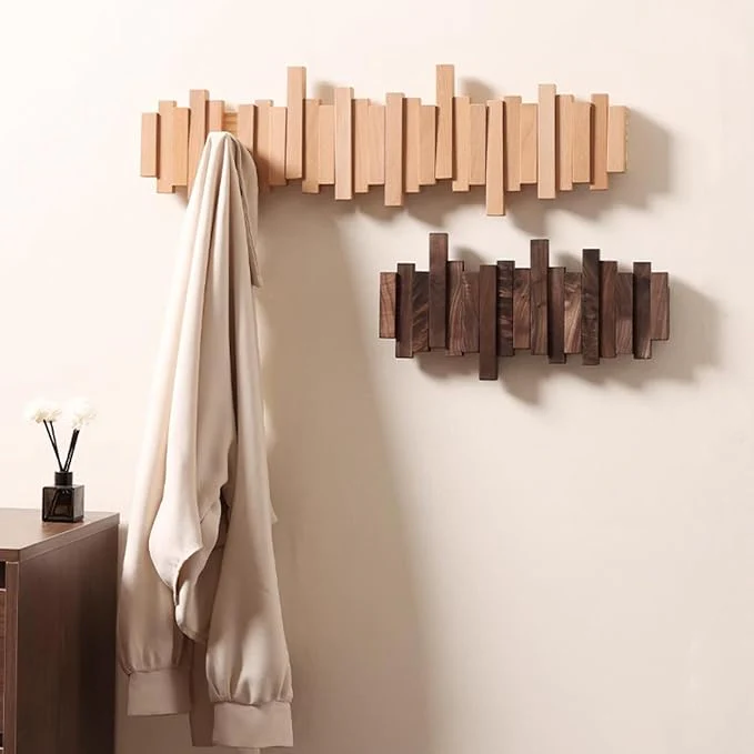 The AuraCoat Piano Rack - Wall-Mounted Wooden Coat Rack with Piano Key Style Design + 50% OFF - Image 13