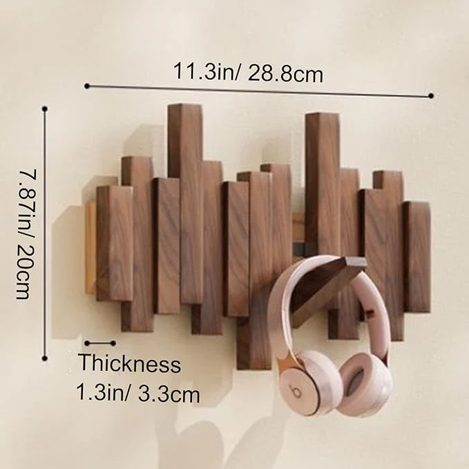 The AuraCoat Piano Rack - Wall-Mounted Wooden Coat Rack with Piano Key Style Design + 50% OFF - Image 5