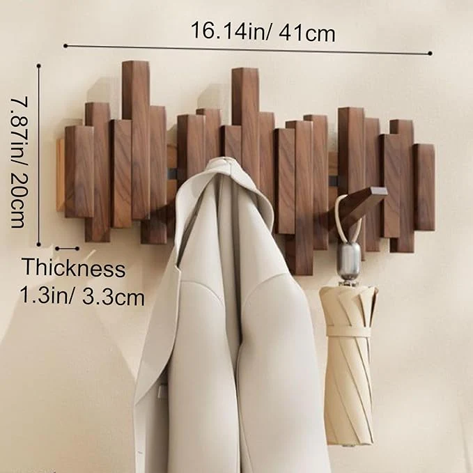 The AuraCoat Piano Rack - Wall-Mounted Wooden Coat Rack with Piano Key Style Design + 50% OFF - Image 6