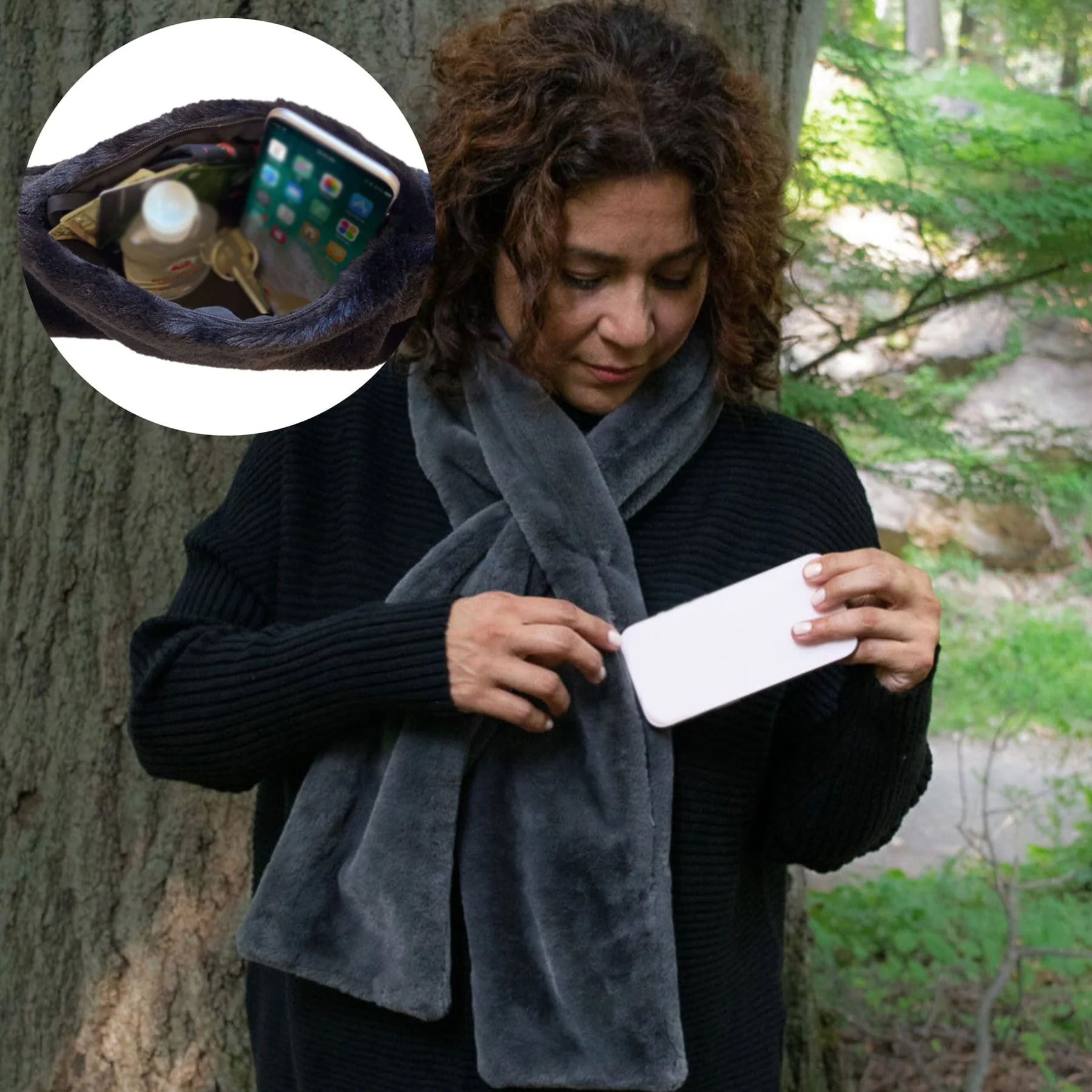 The AuraFaux Fur Scarf - Hidden Pocket, Luxurious Faux Fur, and Promotion +50% OFF - Image 5